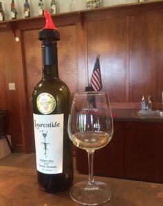 Find award winning wines on both peninsulas such as this good sauvignon blanc at Laurentide Winery on the Leelanau Peninsula ([photos by Jodie Jacobs)