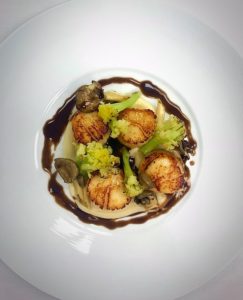 Seared scallops at F&B (Photo courtesy of F&B)