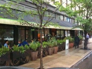 Rick Bayless' Frontera Grill's Clark Street face. Topolobanpo is in the rear. (Photo courtesy of Frontera Grill and Rick Bayless)