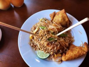 Pad Thai with crab rangoon at Jin 28. (J Jacobs photo)