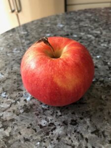 Apple from a fruit basket can becomes an all-day snack (J Jacobs photo)