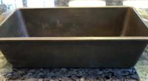 Old fashioned loaf pan perfect for shaping and making meatloaf (J Jacobs photo)