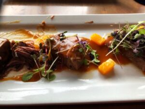 Braised short ribs at Eno Vino Bar and Bistro, Madison WI (J Jacobs photo)